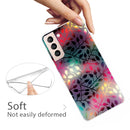 For Samsung Galaxy S22 5G Shockproof Painted Transparent TPU Phone Protective Case(Fluorescent Branches)