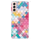 For Samsung Galaxy S22 5G Shockproof Painted Transparent TPU Phone Protective Case(Color Quartet)