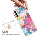 For Samsung Galaxy S22 5G Shockproof Painted Transparent TPU Phone Protective Case(Color Quartet)