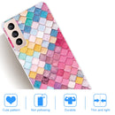 For Samsung Galaxy S22 5G Shockproof Painted Transparent TPU Phone Protective Case(Color Quartet)