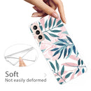 For Samsung Galaxy S22 5G Shockproof Painted Transparent TPU Phone Protective Case(INS Green Grass)