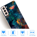 For Samsung Galaxy S22 5G Shockproof Painted Transparent TPU Phone Protective Case(Watercolor Ink)