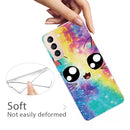 For Samsung Galaxy S22 5G Shockproof Painted Transparent TPU Phone Protective Case(Starry Cute Cat)