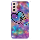 For Samsung Galaxy S22 5G Shockproof Painted Transparent TPU Phone Protective Case(Starry Love)