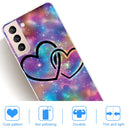 For Samsung Galaxy S22 5G Shockproof Painted Transparent TPU Phone Protective Case(Starry Love)