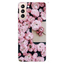 For Samsung Galaxy S22 5G Shockproof Painted Transparent TPU Phone Protective Case(Envelope Rose)