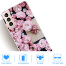 For Samsung Galaxy S22 5G Shockproof Painted Transparent TPU Phone Protective Case(Envelope Rose)
