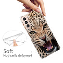For Samsung Galaxy S22 5G Shockproof Painted Transparent TPU Phone Protective Case(Jaguar)