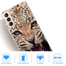 For Samsung Galaxy S22 5G Shockproof Painted Transparent TPU Phone Protective Case(Jaguar)