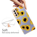 For Samsung Galaxy S22 5G Shockproof Painted Transparent TPU Phone Protective Case(Yellow Chrysanthemum)
