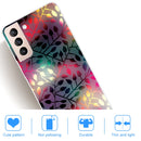 For Samsung Galaxy S22+ 5G Shockproof Painted Transparent TPU Phone Protective Case(Fluorescent Branches)