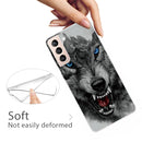For Samsung Galaxy S22+ 5G Shockproof Painted Transparent TPU Phone Protective Case(Mountain Wolf)