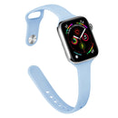 Slimming Silicone Watch Band For Apple Watch Series 8&7 41mm / SE 2&6&SE&5&4 40mm / 3&2&1 38mm(Sky Blue)