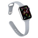 Slimming Silicone Watch Band For Apple Watch Series 8&7 41mm / SE 2&6&SE&5&4 40mm / 3&2&1 38mm(Cloudy Grey)