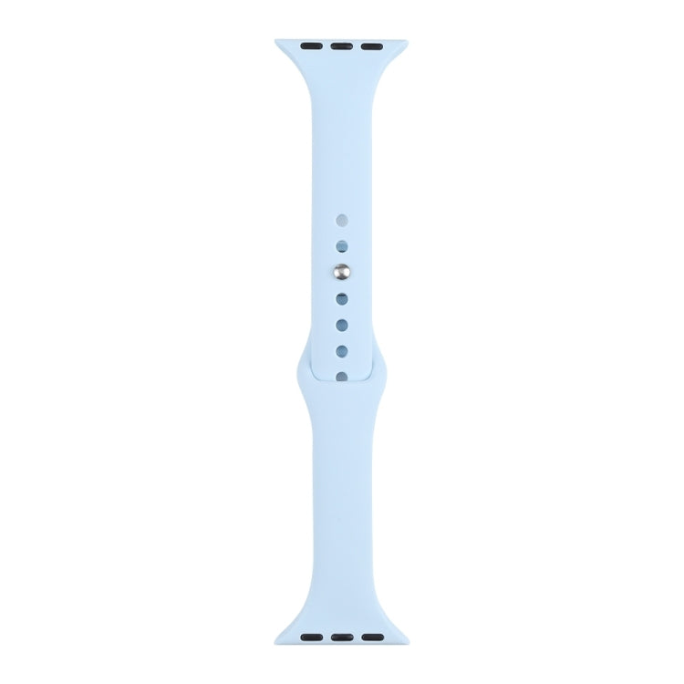 Slimming Silicone Watch Band For Apple Watch Series 8&7 41mm / SE 2&6&SE&5&4 40mm / 3&2&1 38mm(Black)