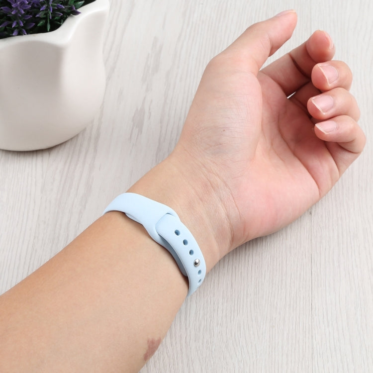 Slimming Silicone Watch Band For Apple Watch Series 8&7 41mm / SE 2&6&SE&5&4 40mm / 3&2&1 38mm(Black)