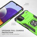 For Samsung Galaxy A22 5G Magnetic Armor Shockproof TPU + PC Phone Case with Metal Ring Holder(Green)
