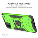 For Samsung Galaxy A22 5G Magnetic Armor Shockproof TPU + PC Phone Case with Metal Ring Holder(Green)