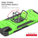 For Samsung Galaxy A22 5G Magnetic Armor Shockproof TPU + PC Phone Case with Metal Ring Holder(Green)
