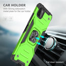 For Samsung Galaxy A22 5G Magnetic Armor Shockproof TPU + PC Phone Case with Metal Ring Holder(Green)