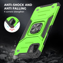 For Samsung Galaxy A22 5G Magnetic Armor Shockproof TPU + PC Phone Case with Metal Ring Holder(Green)