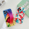 TPU Shockproof Phone Case For iPhone 13(Abstract Red Blue)