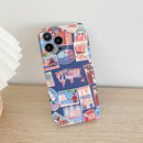 TPU Shockproof Phone Case For iPhone 13 Pro(Travel Around The World Blue)