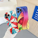 TPU Shockproof Phone Case For iPhone 13 Pro Max(Abstract Red Blue)