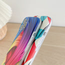 TPU Shockproof Phone Case For iPhone 12(Abstract Red Blue)