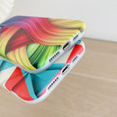 TPU Shockproof Phone Case For iPhone 12(Abstract Red Blue)