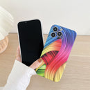 TPU Shockproof Phone Case For iPhone 12 Pro(Abstract Red Blue)