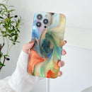 TPU Shockproof Phone Case For iPhone 12 Pro Max(Swirl Yellow)