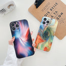 TPU Shockproof Phone Case For iPhone 11(Swirl Blue)