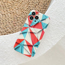 TPU Shockproof Phone Case For iPhone 11 Pro(Abstract Red Blue)