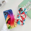 TPU Shockproof Phone Case For iPhone 11 Pro Max(Abstract Colorful)