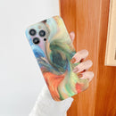 TPU Shockproof Phone Case For iPhone 11 Pro Max(Swirl Yellow)