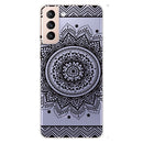 For Samsung Galaxy S22 5G Coloured Drawing Pattern Highly Transparent TPU Phone Protective Case(Mandala)
