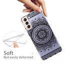 For Samsung Galaxy S22 5G Coloured Drawing Pattern Highly Transparent TPU Phone Protective Case(Mandala)