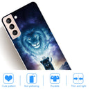 For Samsung Galaxy S22 5G Coloured Drawing Pattern Highly Transparent TPU Phone Protective Case(Lion)