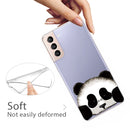 For Samsung Galaxy S22+ 5G Coloured Drawing Pattern Highly Transparent TPU Phone Protective Case(Panda)