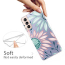 For Samsung Galaxy S22+ 5G Coloured Drawing Pattern Highly Transparent TPU Phone Protective Case(Flower)
