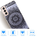 For Samsung Galaxy S22+ 5G Coloured Drawing Pattern Highly Transparent TPU Phone Protective Case(Mandala)