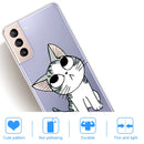 For Samsung Galaxy S22+ 5G Coloured Drawing Pattern Highly Transparent TPU Phone Protective Case(Cat)