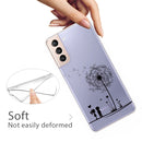 For Samsung Galaxy S22+ 5G Coloured Drawing Pattern Highly Transparent TPU Phone Protective Case(Dandelion)