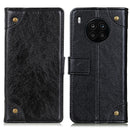 For Huawei nova 8i / Honor 50 Lite Copper Buckle Nappa Texture Horizontal Flip Leather Phone Case(Black)