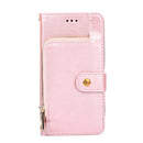 For Samsung Galaxy A52s 5G Zipper Bag Horizontal Flip Leather Phone Case with Holder & Card Slots & Lanyard(Rose Gold)
