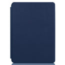 For Microsoft Surface Pro 8 Solid Color Electric Pressed Horizontal Flip Tablet Leather Case with Holder(Dark Blue)