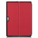 For Microsoft Surface Pro 8 Solid Color Electric Pressed Horizontal Flip Tablet Leather Case with Holder(Red)