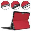 For Microsoft Surface Pro 8 Solid Color Electric Pressed Horizontal Flip Tablet Leather Case with Holder(Red)