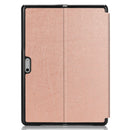 For Microsoft Surface Pro 8 Solid Color Electric Pressed Horizontal Flip Tablet Leather Case with Holder(Rose Gold)
